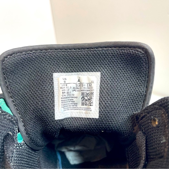 Nike Air Jordan 1 Mid Tropical Twist Teal Black Toe 554724-132 WHITE Size 9 - Picture 4 of 13